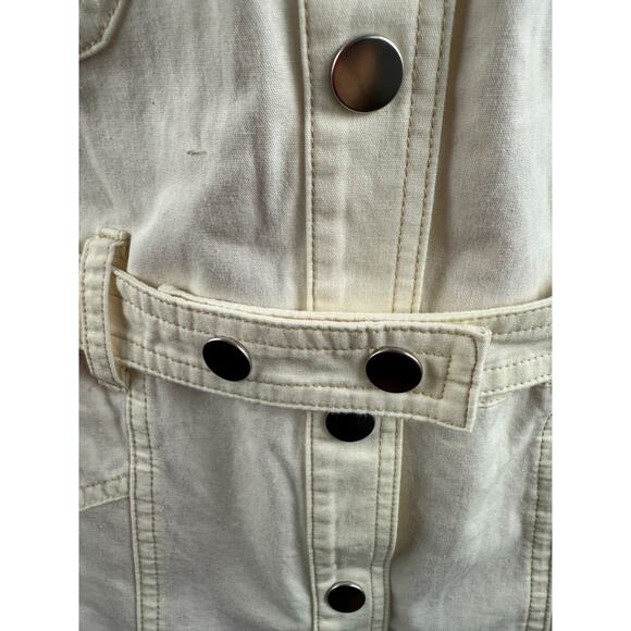 Isabel Marant Etoile Kiara Belted Cotton Poplin Romper Jumpsuit Ecru Sz 4 EU 36 - Picture 5 of 16